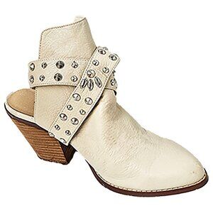 CHINESE LAUNDRY SMALLTOWN WHITE WESTERN MULE WITH ANKLE STRAP SIZE 8